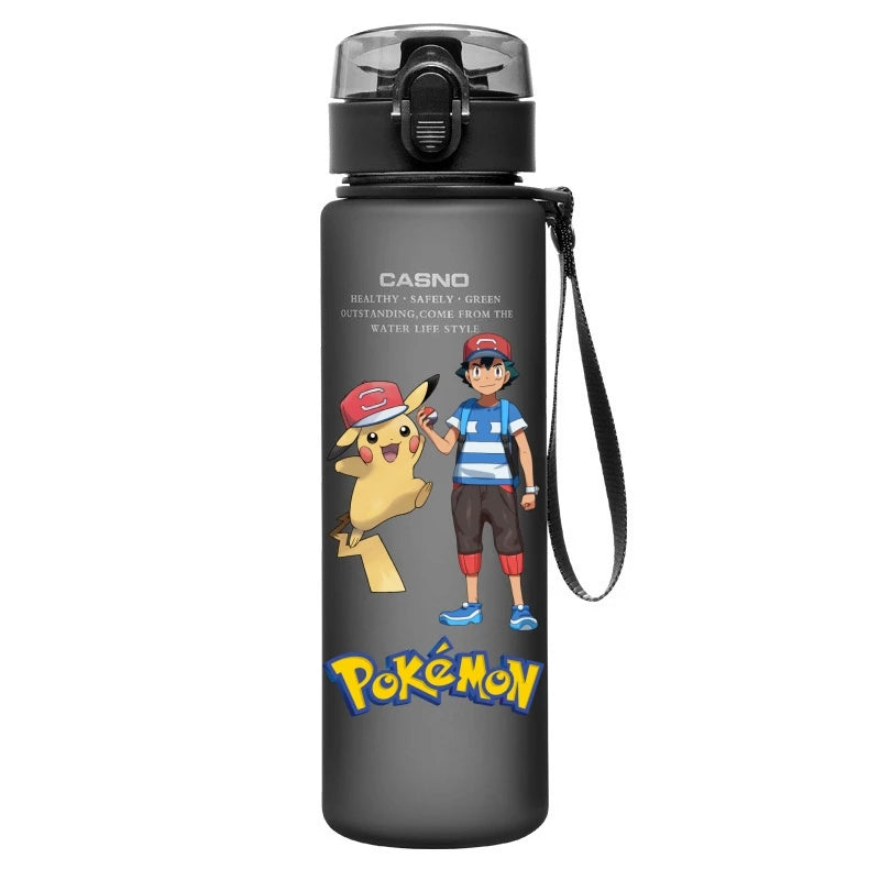 Pokemon Water Cup Anime Portable Children's Cute Pikachu Mewtwo Plastic Cartoon Outdoor Sports Large Capacity Water Bottle Gifts