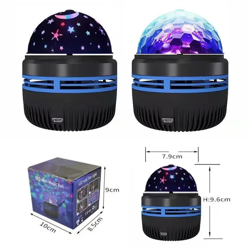 5V Star Galaxy Projector Night Light Sky Colorful Display for Bedrooms Gaming Room USB Auto-Rotating Ambiance for Bedrooms Party