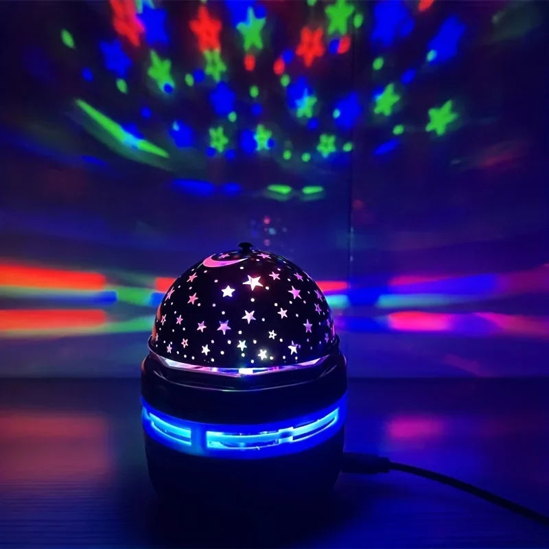 5V Star Galaxy Projector Night Light Sky Colorful Display for Bedrooms Gaming Room USB Auto-Rotating Ambiance for Bedrooms Party