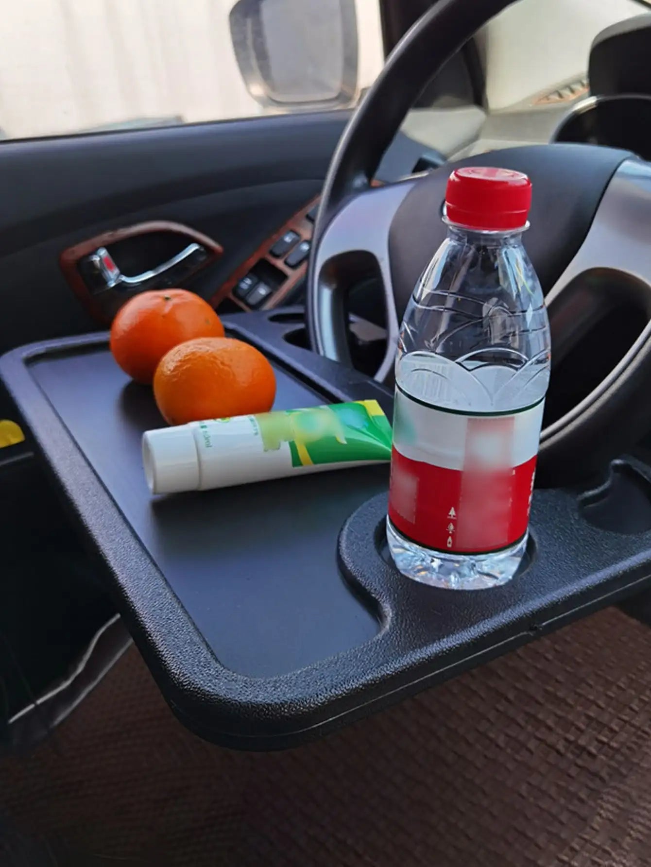 Portable Universal Drinks Holder With Multifunctional Table Desk Notebook Eat Work Cart Drink Coffee Holder Car Steering Wheel